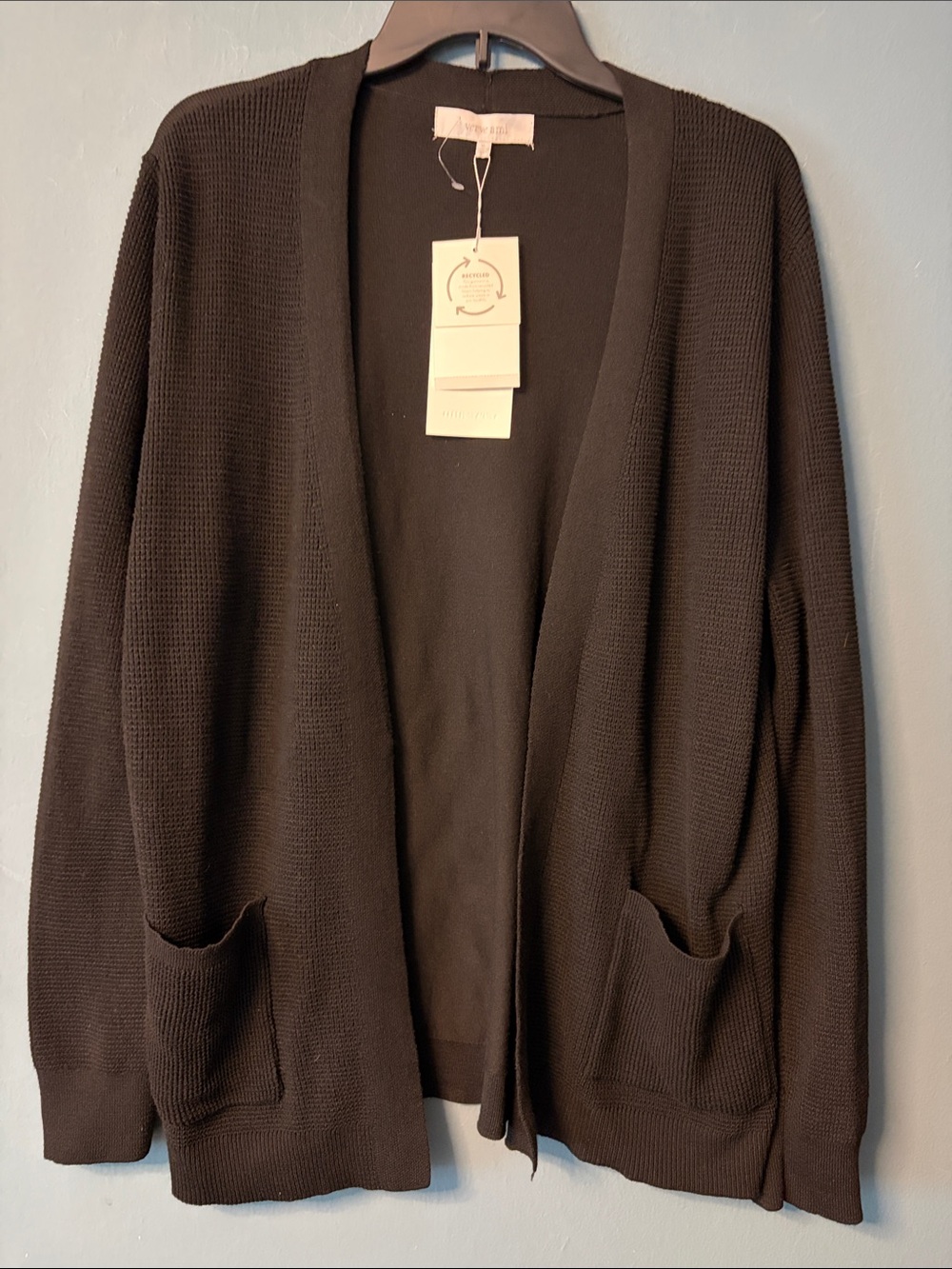 Verve Ami Black Open-Front Women’s Cardigan